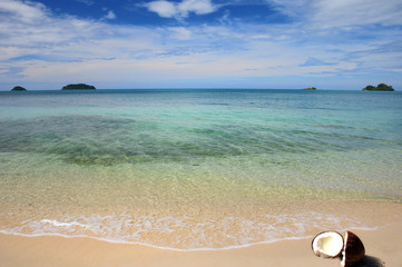 Fototapeta na wymiar Coconut paradise, Chang island, Thailand