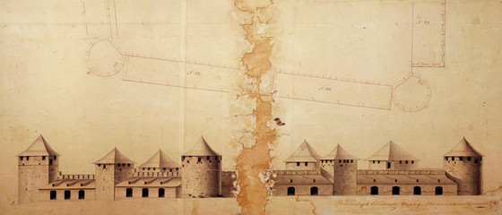 Old plan of Bender fortress osman period 1750
