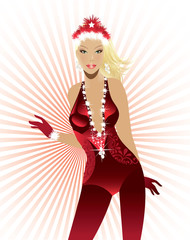 Sexy girl wearing santa clothes