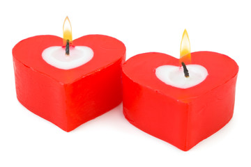Heart shaped candles