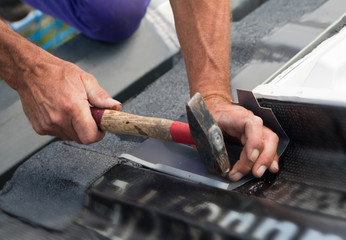 nailing on metal sheet