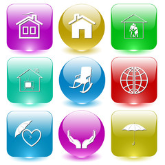 Vector icons of home comfort