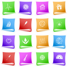 Vector set of paper template