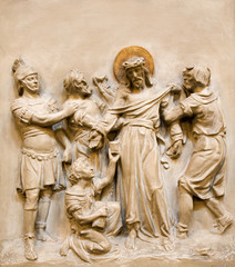 Fototapeta na wymiar Ulga Jezusa Chrystusa na drodze krzyżowej z kościoła w Wiedniu