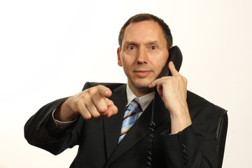 Geschäftsmann beim telefonieren