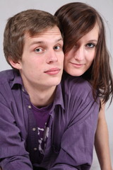 young happy couple in love