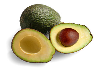 Avocado isolated on white