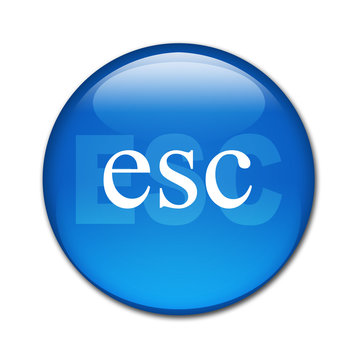 Boton brillante texto ESC