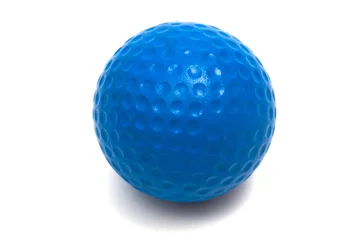 Cercles muraux Sports de balle balle de golf bleue