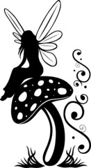 Fee, Elfe, Pilz, Fliegenpilz, flora, Blumen, Wiese, Zauber