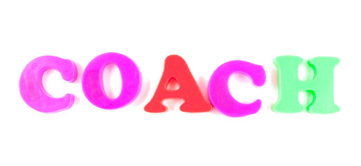 coach written in kids fridge magnets