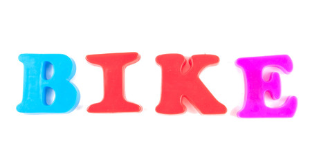 bike written in kids fridge magnets