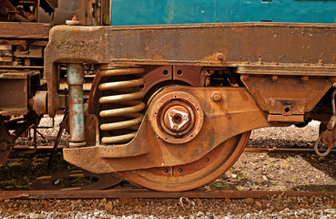 Train Wheels 1 - Rusty Diesel Locomotive