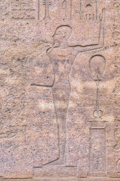 Egyptian god in Karnak temple