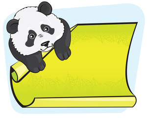 Obrazy na Szkle  Panda i ad