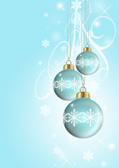 blue christmas balls