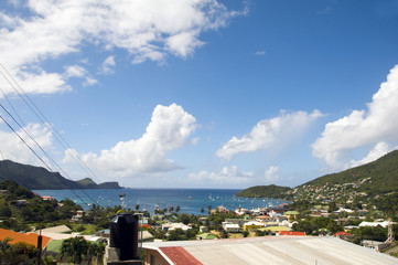panoramic view Port Elizabeth harbor Bequia St. Vincent and the