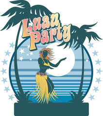 it's a luau party - obrazy, fototapety, plakaty