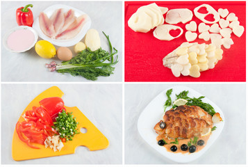 Fillet of fish with potato scales