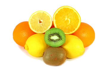 Citrus fruits and kiwi