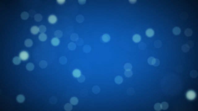 Blue abstract Christmas background with bright bokeh lights