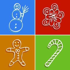 christmas decorative design vector