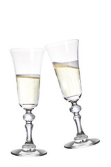 Celebration toast with champagne