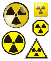 Radioactive set - obrazy, fototapety, plakaty