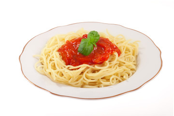 Spaghetti with sauce