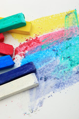 Bright colored crayon