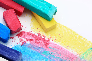 Bright colored crayon