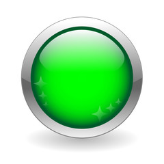 GREEN WEB BUTTON (template blank internet go green round glassy)