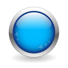 BLUE WEB BUTTON (template internet blue blank go click here)