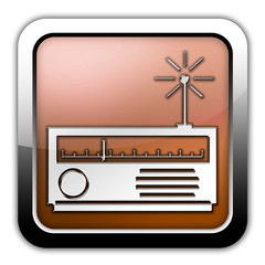 Bronze Glossy Square Icon 