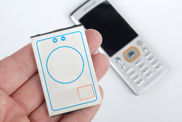 Battery and phone