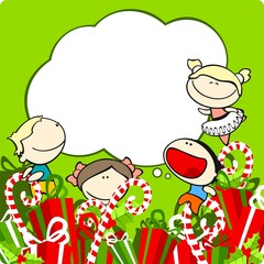 Christmas card with kids