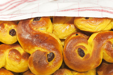 Fresh saffron buns