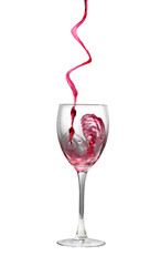 Red Wine Abstract Splashing