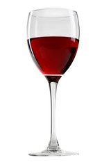 wine glasses isolated on white background