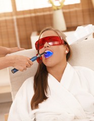 Laser tooth whitening