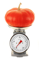 Citrouille sur une balance