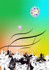 Nature flowers background