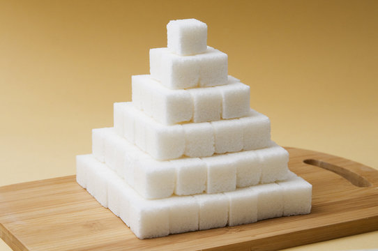Sugar cubes pyramid