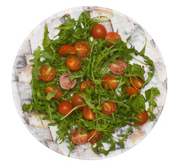 Salad with tomato and rucola