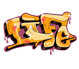 graffiti vector text design - 28326039