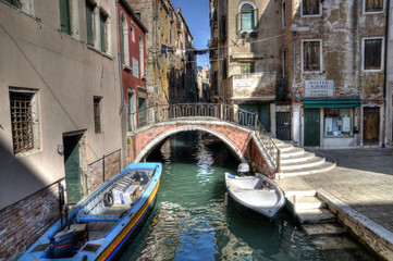 Fototapeta na wymiar Venice Canal, Italy.