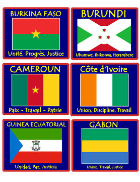 National emblem motto burkina burundi cameroon;guinea gabon