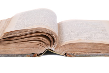 Open old book