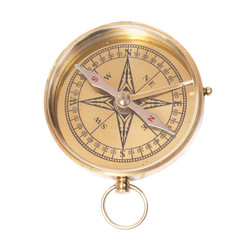 Golden ancient compass