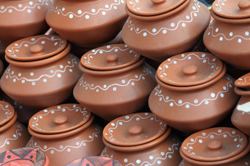 Indian man made pots